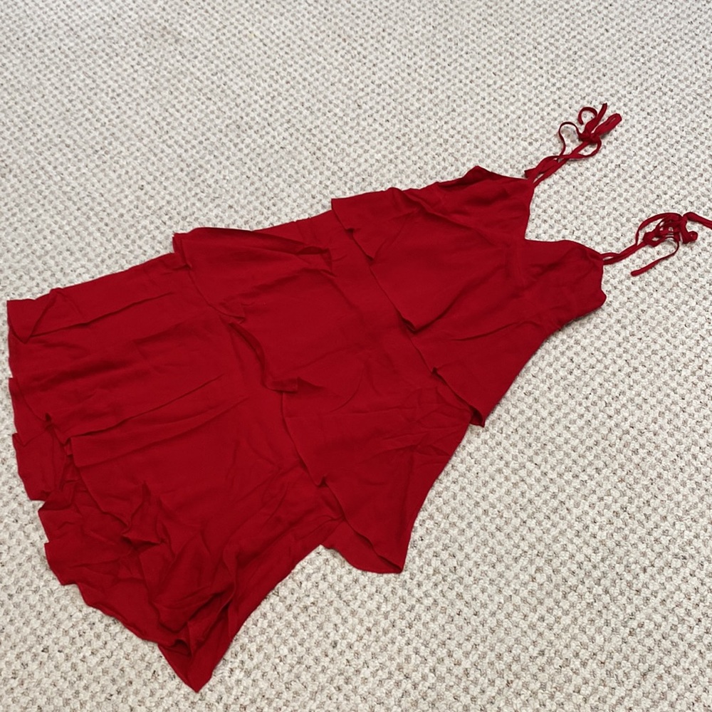 NWT Club Monaco Tiered Gaerwen Dress in Red/Rouge - Sz 0